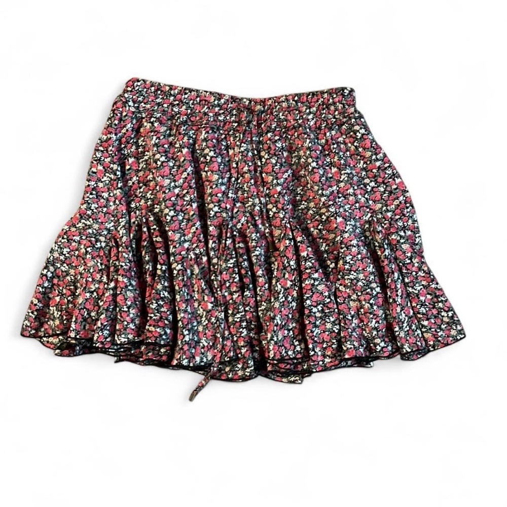 Green and Pink Floral Skirt